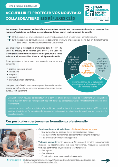 Fiche employeur nouveaux embauchés - PRST Normandie